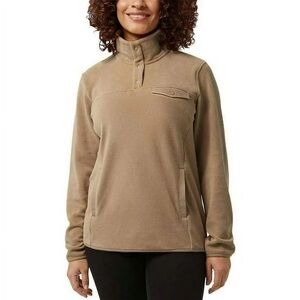 32 Degrees Heat Women's 1/4 Snap Fleece Pullover | Olive Beige | XL